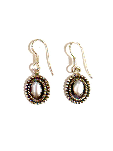 Sterling Silver Mother-of-Pearl Drop Earrings