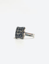 Sterling Silver Square Art Deco Ring