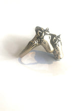 Sterling Silver Double Horse Head Ring