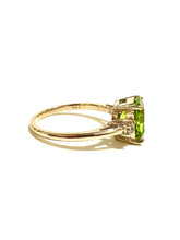 9ct Yellow Gold 2ct Peridot & Diamond Ring