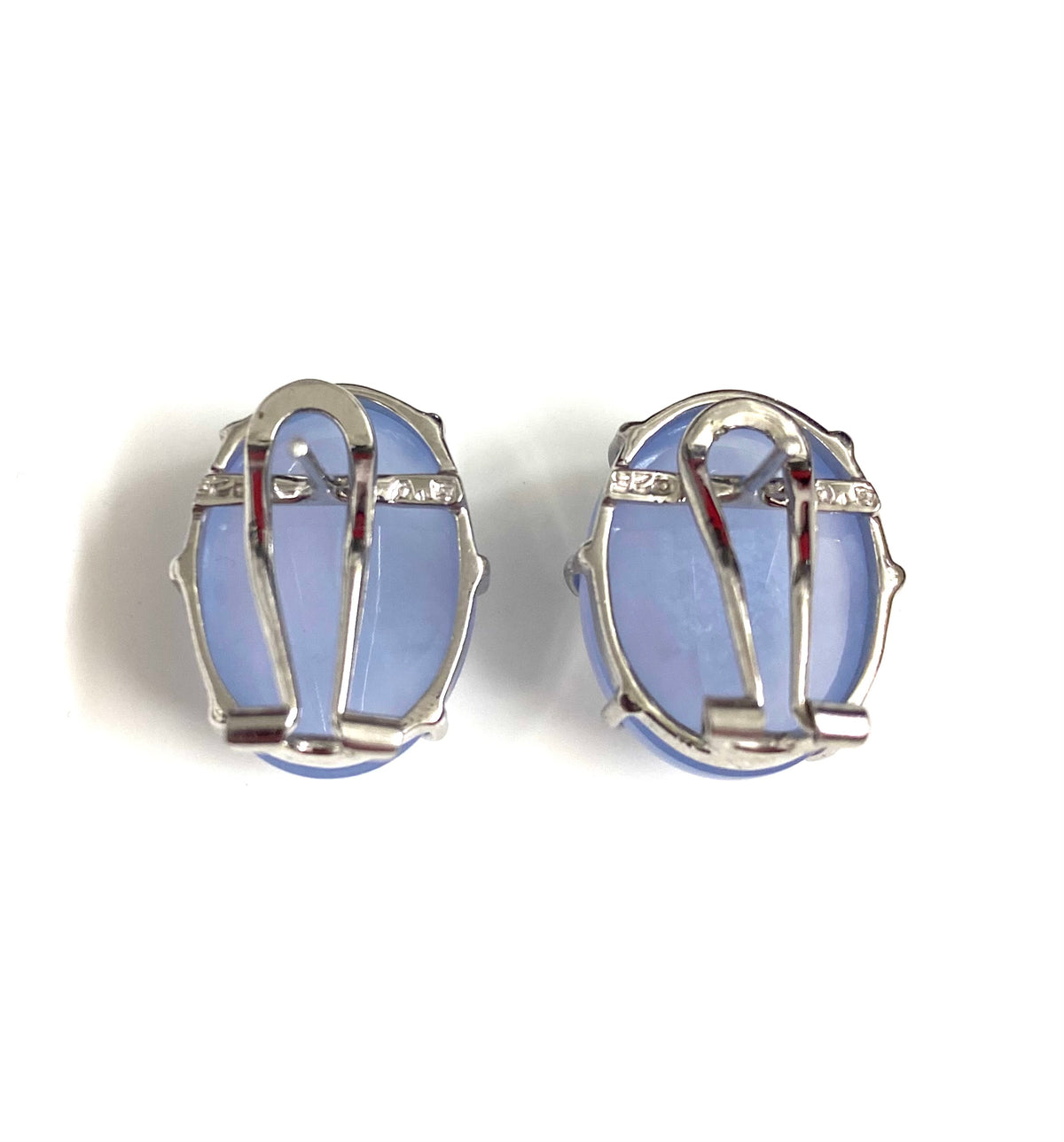 Sterling Silver Chalcedony Earrings