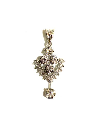 18ct White Gold Diamond Pendant