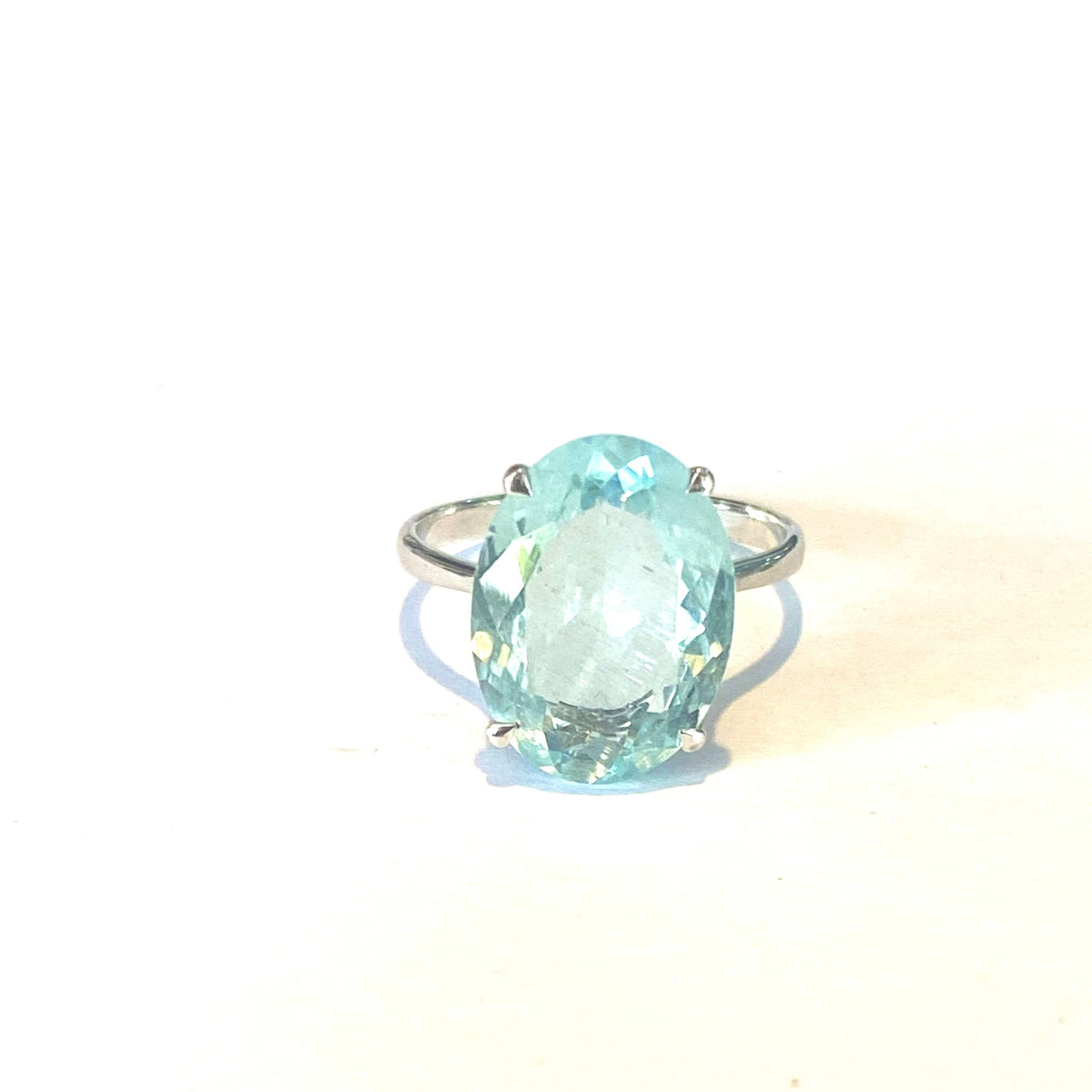 9ct white Gold 6.5ct Aquamarine Ring