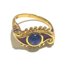 Enamel, Gemstone and Sterling Silver Brass Evil Eye Ring