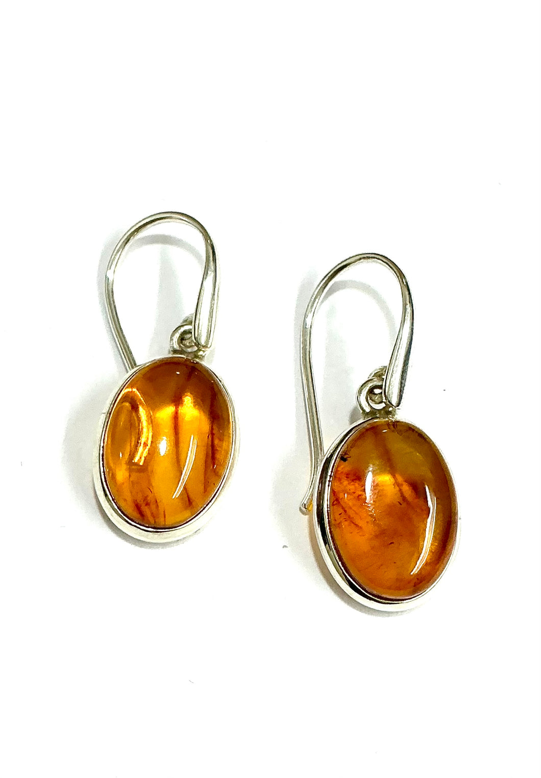 Amber Sterling Silver Drops