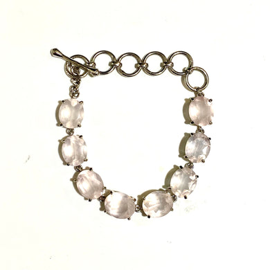 Sterling Silver Rose Quartz Bracelet