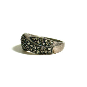 Sterling Silver Marcasite Twist Ring