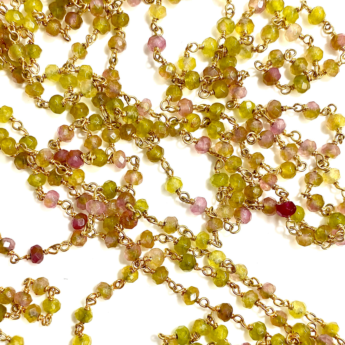 Multi-Coloured Tourmaline Wired Necklace