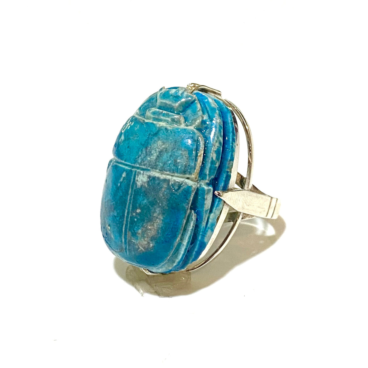 Sterling Silver Scarab Turquoise Ring