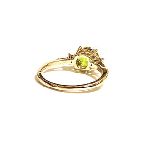 9ct Yellow Gold 1.8ct Peridot & Diamond Ring