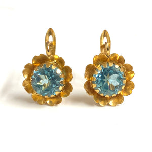 9ct Gold Synthetic Spinel Earrings
