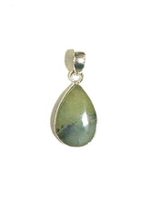 Sterling Silver Small Teardrop Moss Agate Pendant