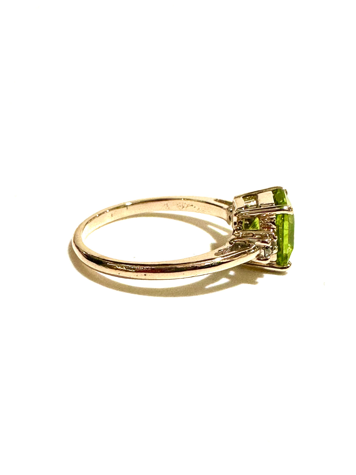 9ct Yellow Gold 3.05ct Peridot & Diamond Ring