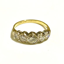 18ct Yellow Gold Diamond Bridge Ring