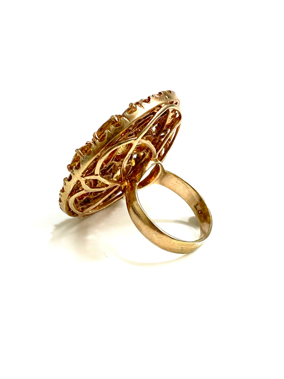 Gold Plate Sterling Silver Citrine ring