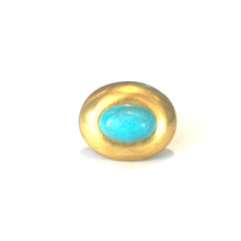 Sterling Silver Gold Plate Turquoise Ring