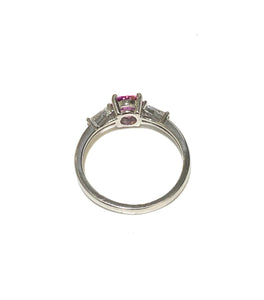Sterling Silver Pink Tourmaline Ring