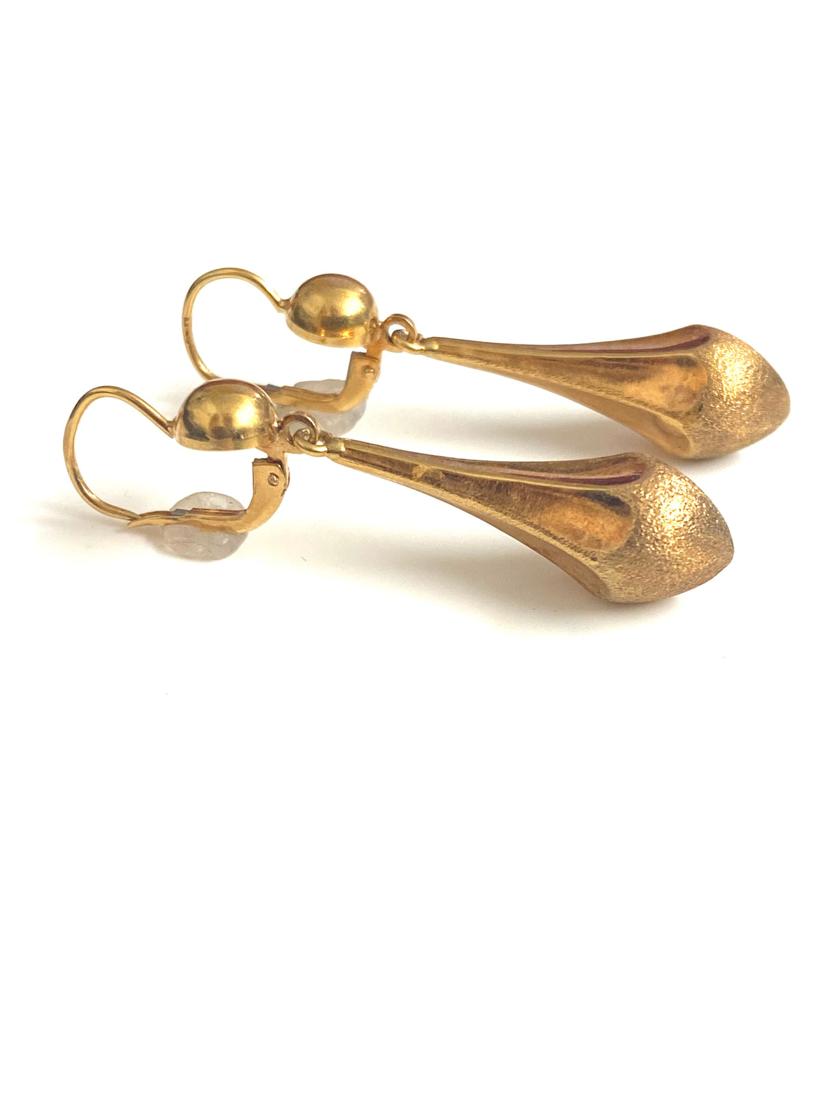9ct Yellow Gold Continental Clasp Drop Earrings