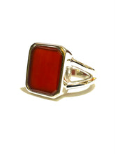 Sterling Silver Carnelian Bezel Set Ring