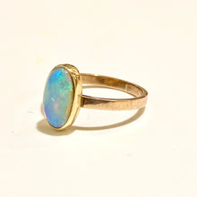 9ct Yellow Gold Natural Australian Opal Ring