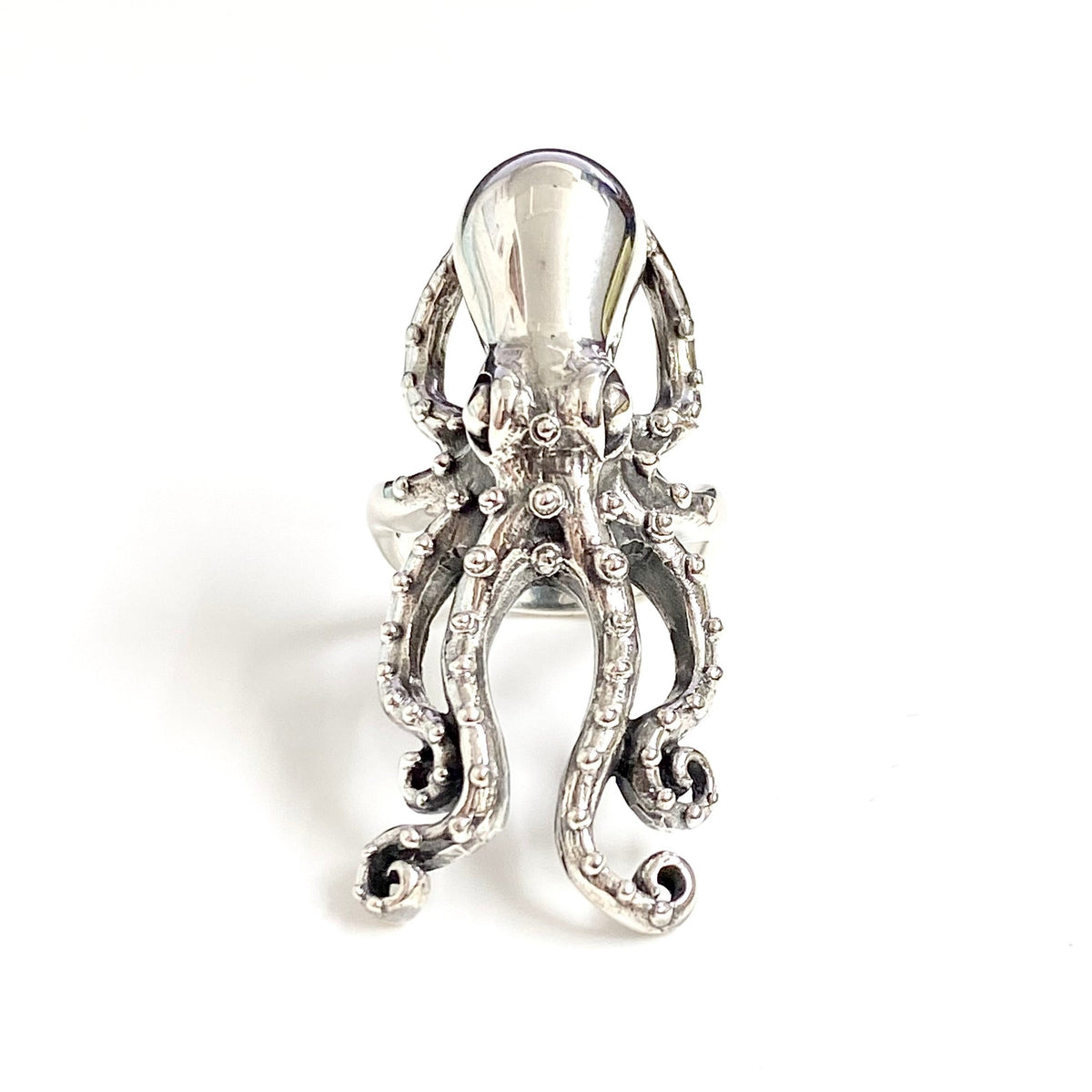 Sterling Silver Octopus Ring