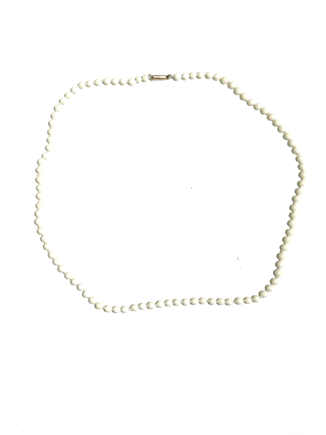 White Coral Necklace with 9ct Gold Clasp