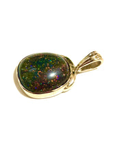 9ct Gold Chunky Black Opal Pendant