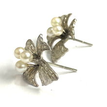 Sterling Silver Vintage Cultured Pearl Earrings