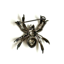 Sterling Silver Marcasite Spider Brooch