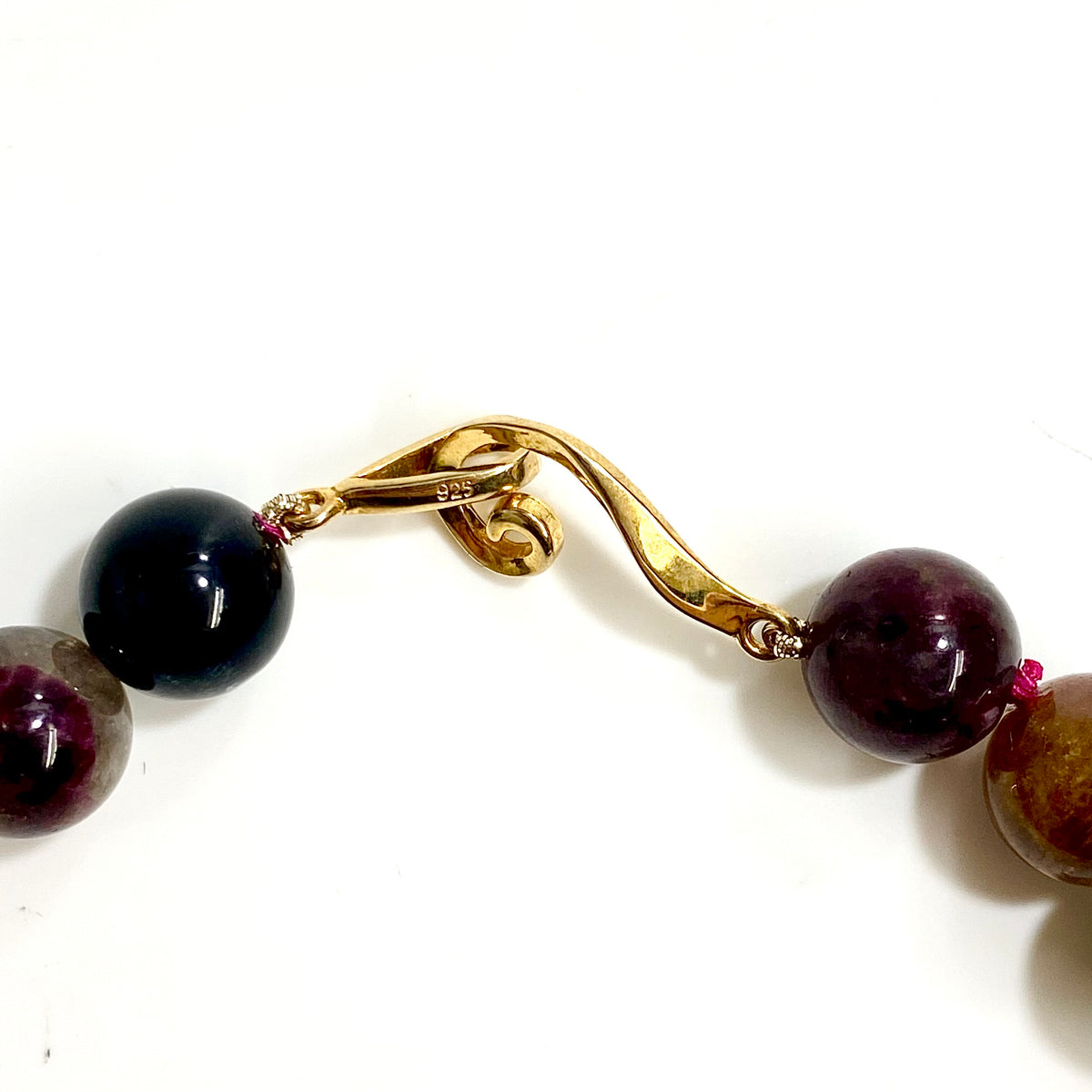 10mm Round Multi Coloured Tourmaline Beaded Necklace