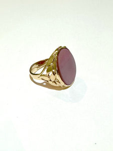 9ct Gold Sardonyx Carnelian Ring