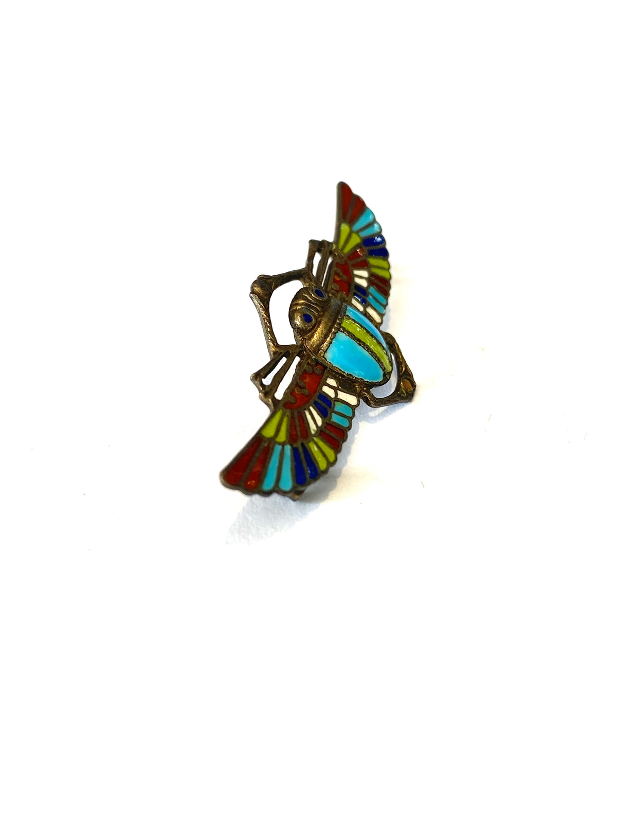Enamel Scarab Brooch