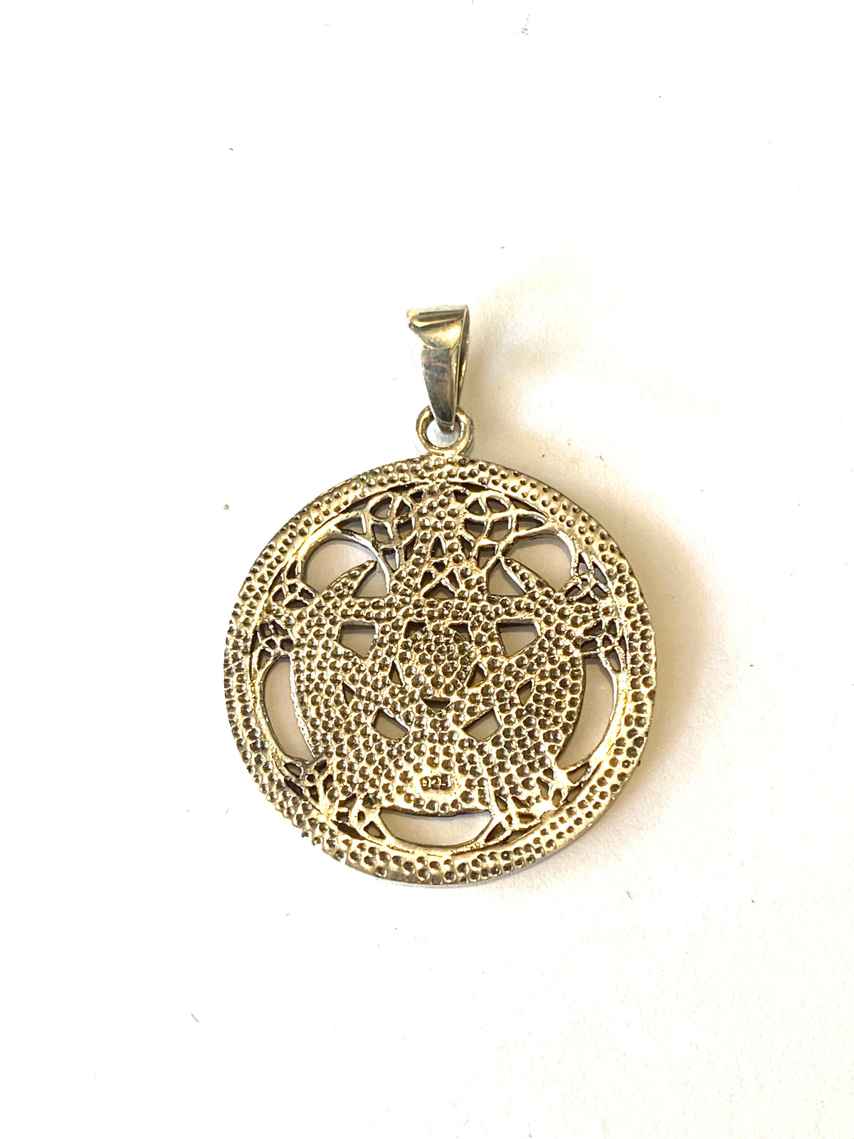 Sterling Silver Engraved Pentagram Pendant