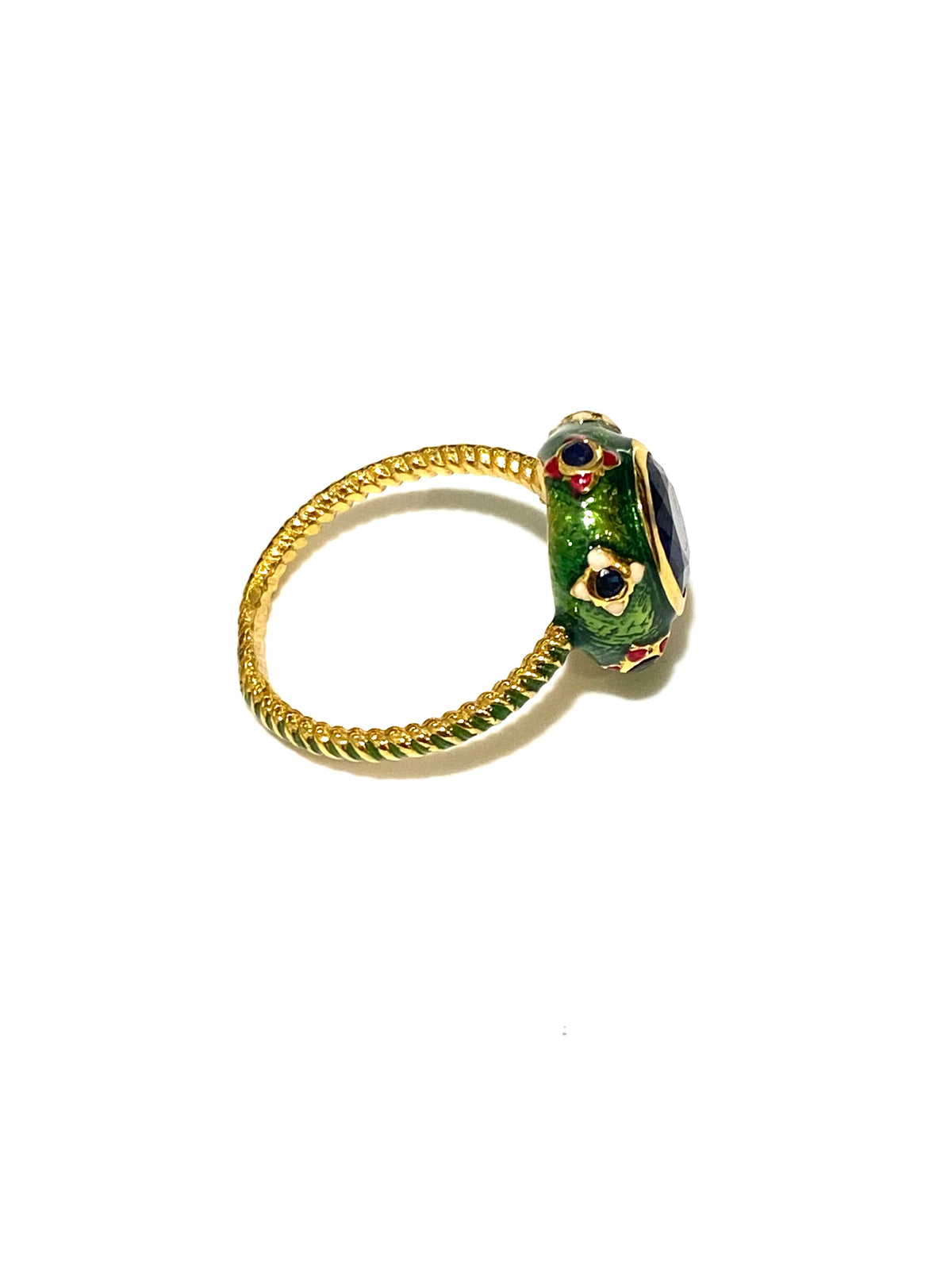 Enamel and Gemstone Ring