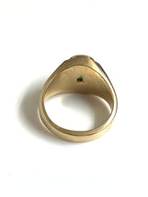 9ct Gold Jade Ring with Wide Band