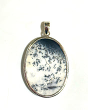 Large Dendritic Agate Sterling Silver Pendant