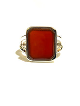 Sterling Silver Carnelian Bezel Set Ring