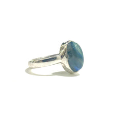 Sterling Silver Rounded Solid Opal Ring