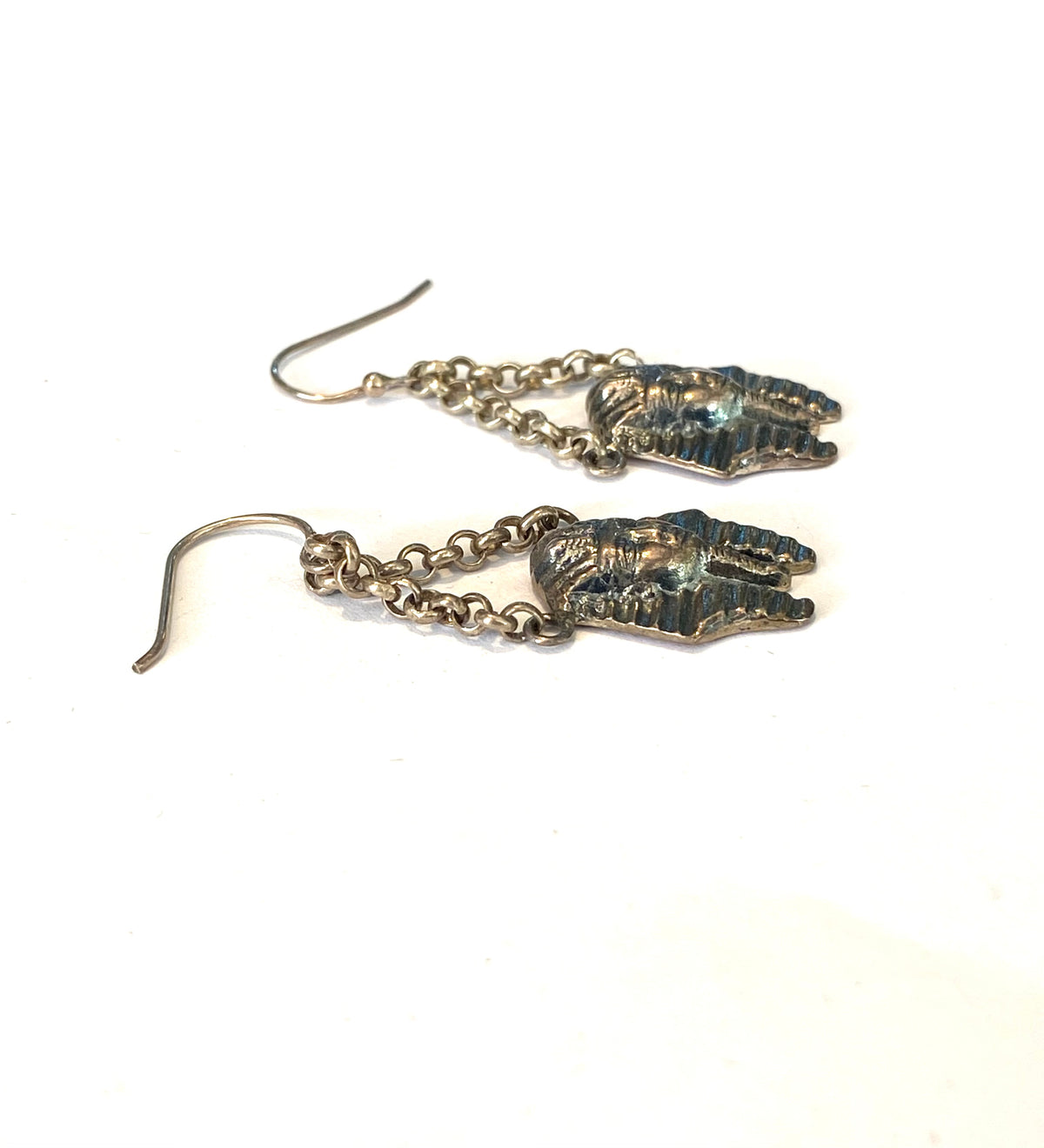 Sterling Silver Egyptian Pharaoh Earrings