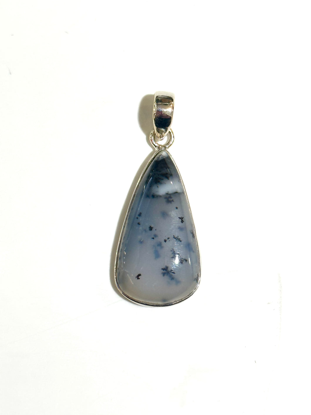 Teardrop Sterling Silver Dendritic Agate