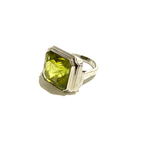 Platinum 19.42ctw Tourmaline Cocktail Ring