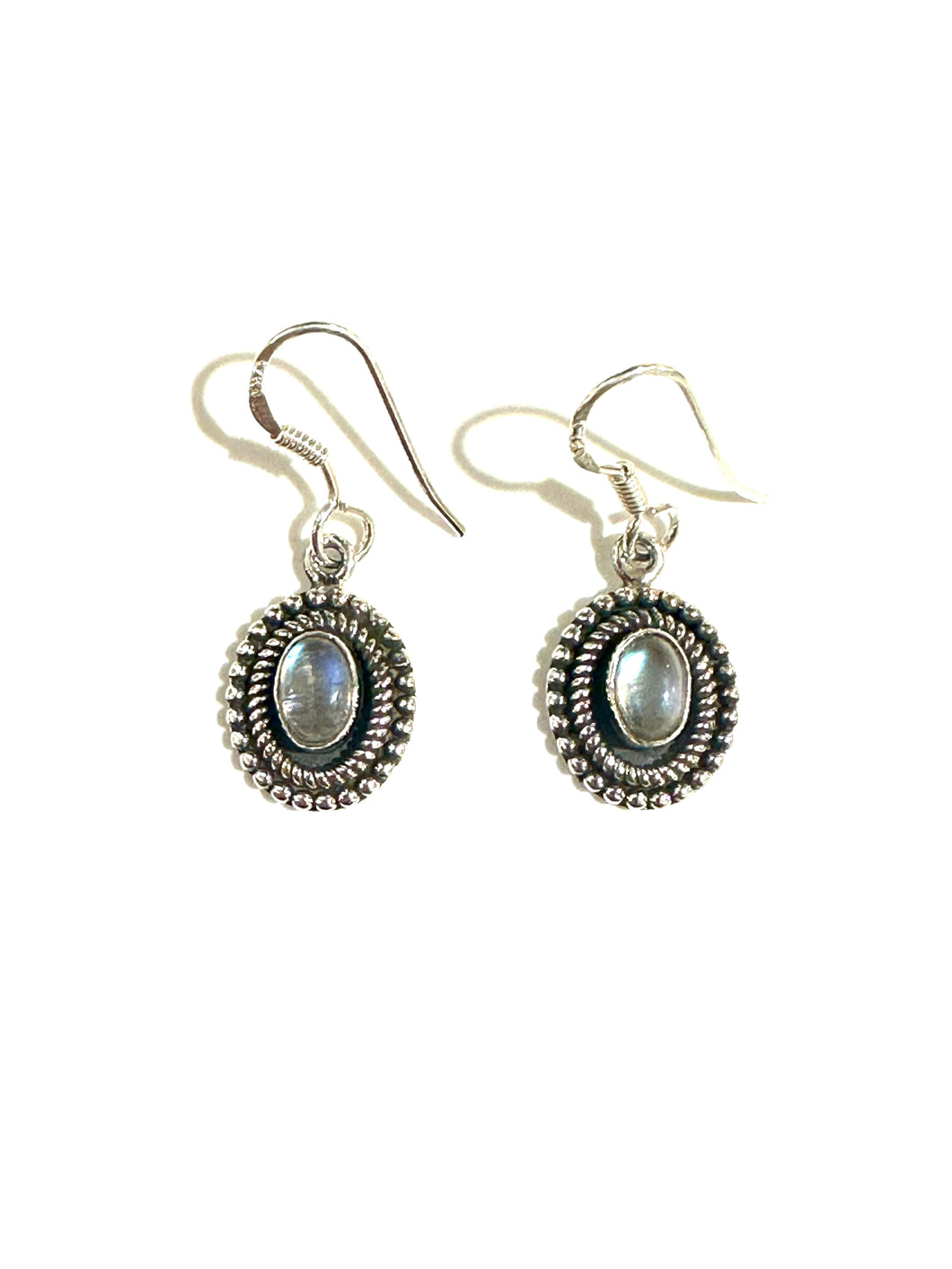 Sterling Silver Moonstone Drop Earrings