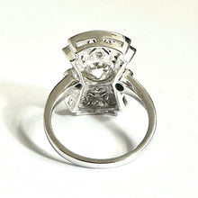 9ct White Gold 1.60ctw Diamond Art Deco Style Filigree Ring