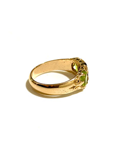 15ct Gold Peridot & Garnet Ring