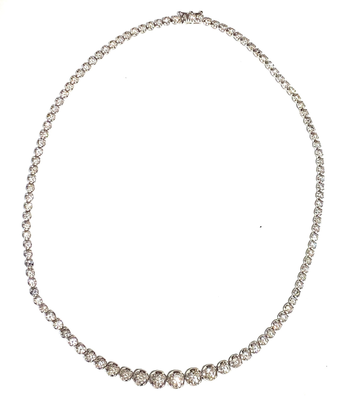 18ct White Gold Diamond Tennis Necklace
