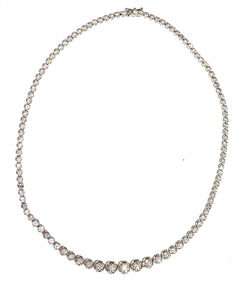 18ct White Gold Diamond Tennis Necklace