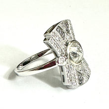 9ct White Gold 1.60ctw Diamond Art Deco Style Filigree Ring
