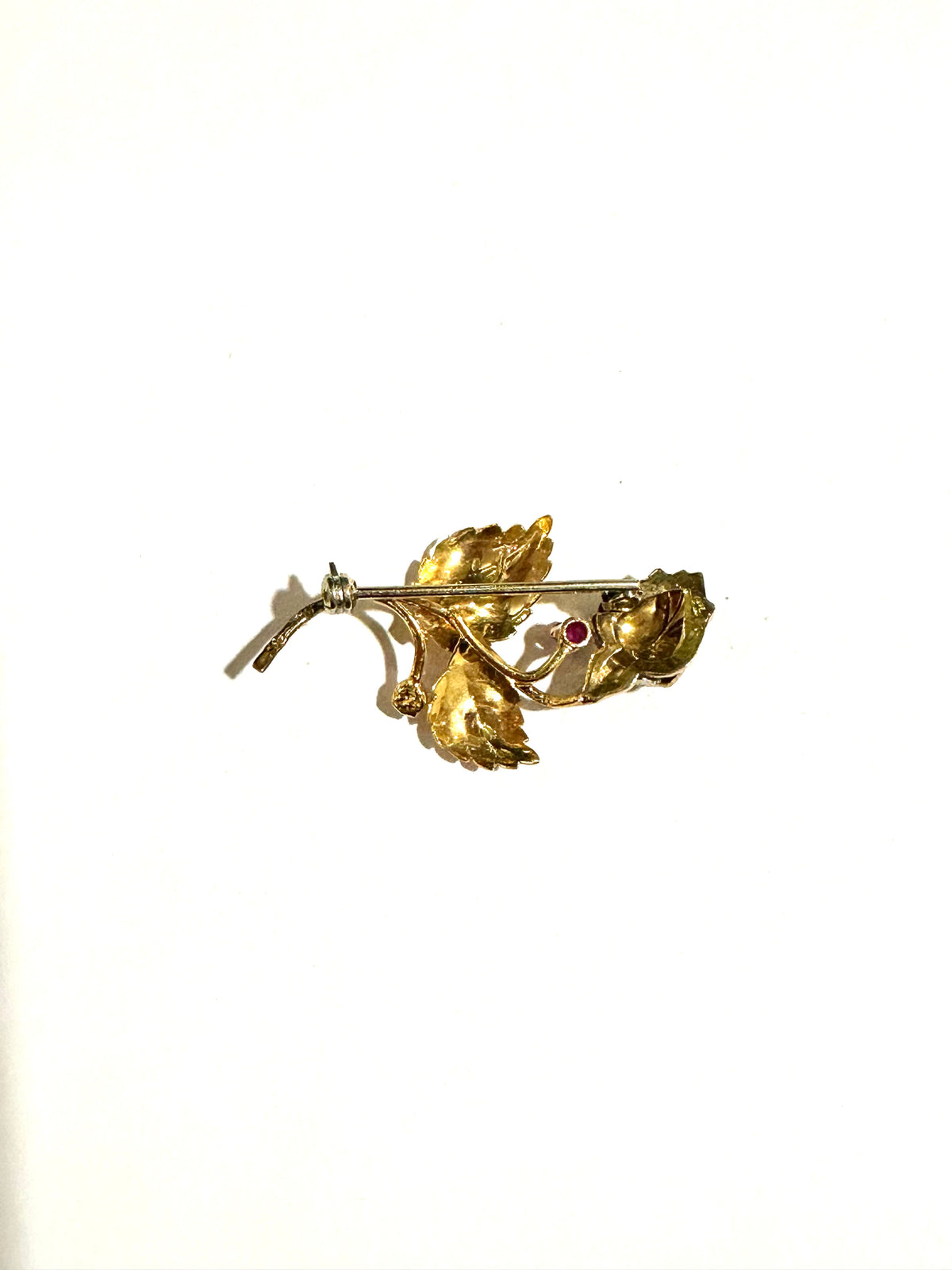 9ct Gold Leaf Brooch