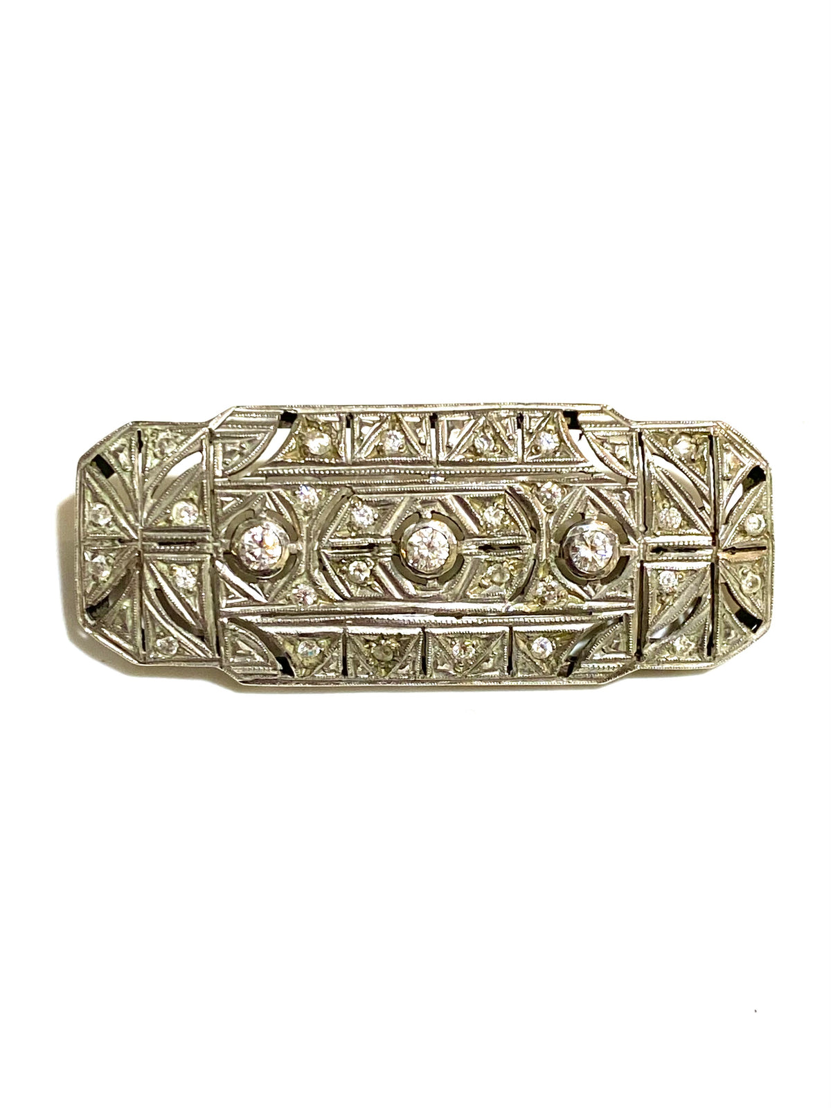 Antique Diamond & Silver Brooch