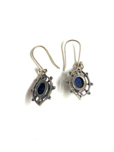 Lapis Lazuli Earrings with Sterling Silver Detail